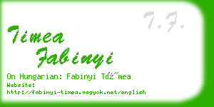 timea fabinyi business card